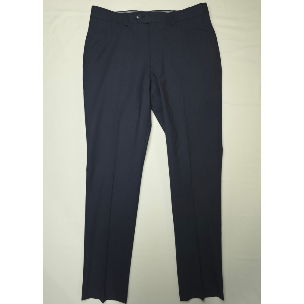 bar III Dress Pants Men 34x34 Black Slim Fit Wool Blend Business Casual Polished